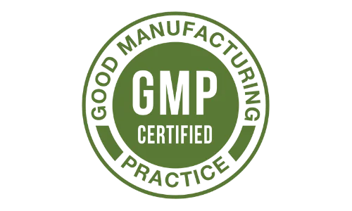 GMP certified manufacturing badge